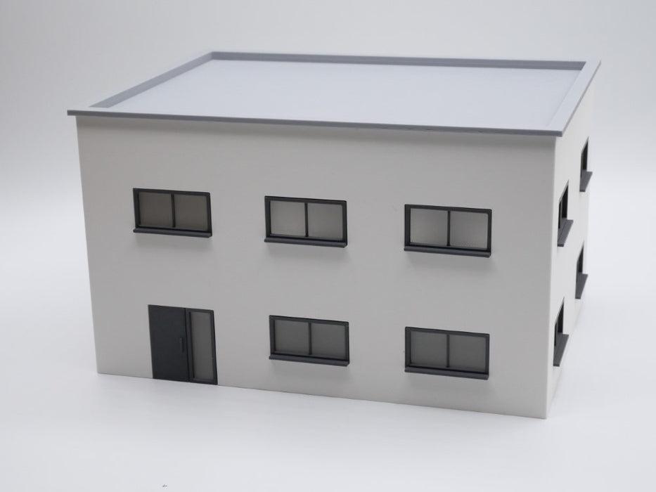Bürogebäude - Maßstab 1:50 - Farbe weiß/anthrazit - Bausatz