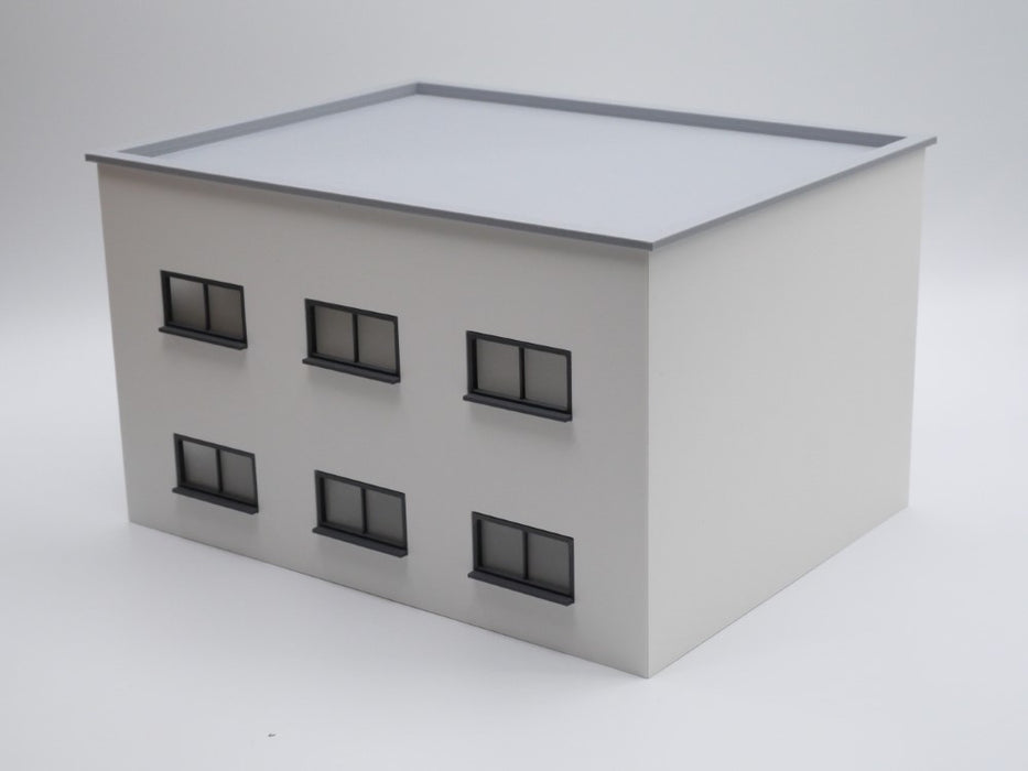 Bürogebäude - Maßstab 1:50 - Farbe weiß/anthrazit - Bausatz