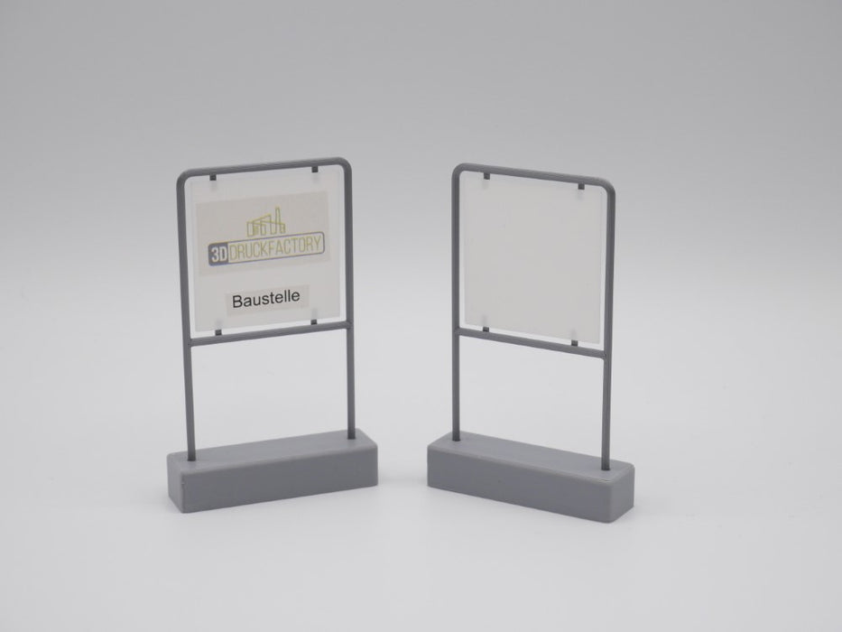 Bauschild/ Baustellenschild / Bautafel - Maßstab 1:50 - 2 Stück