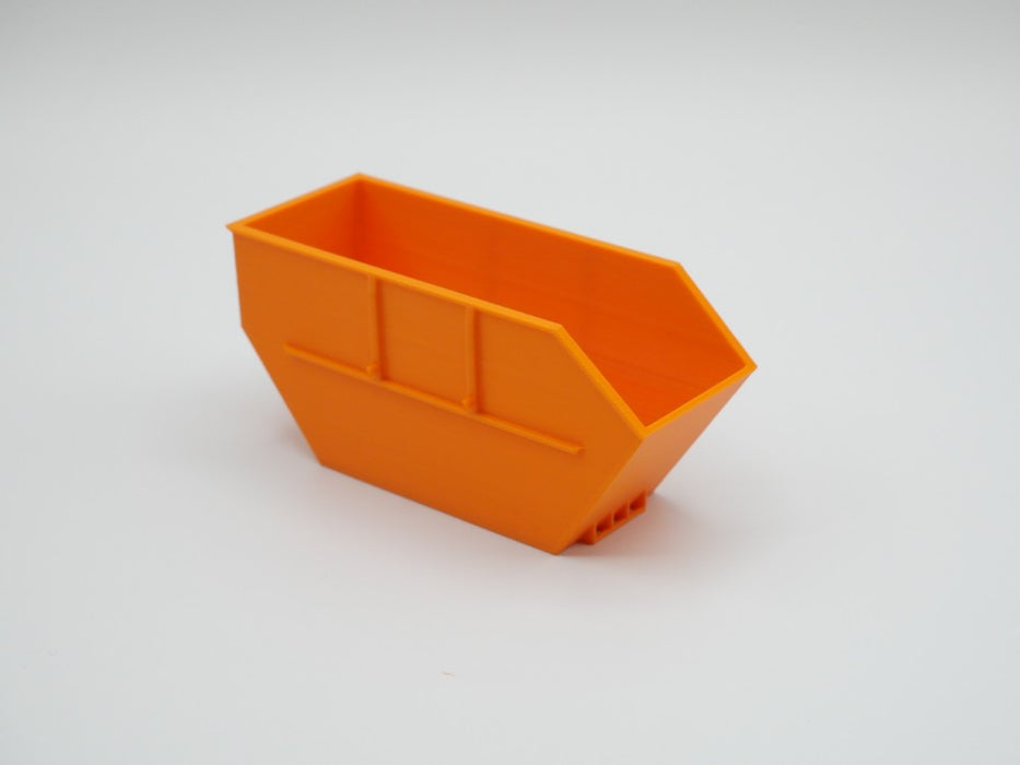 Absetzmulde / Absetzcontainer - 15m³ - stapelbar - Maßstab 1:50 - Orange