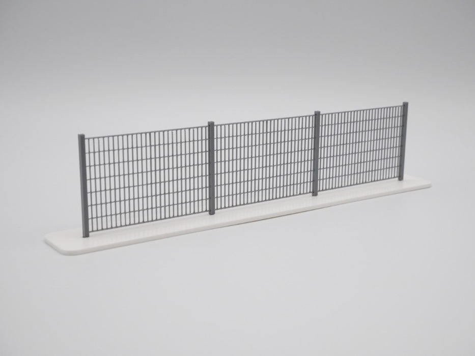 Stahlmattenzaun Industriezaun Fabrikzaun - Maßstab 1:50 - Silber