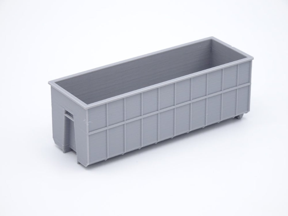 Abrollcontainer Abrollmulde - Spur H0 - lange Version (85mm) 40m³ - Farbe: Grau - Bausatz