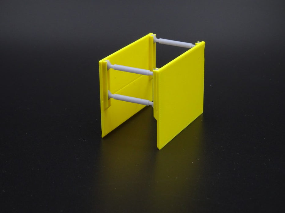 Verbaubox / Verbaukasten - Maßstab H0 1:87 - 3 Stück - Platte 40x28mm - Farbe gelb