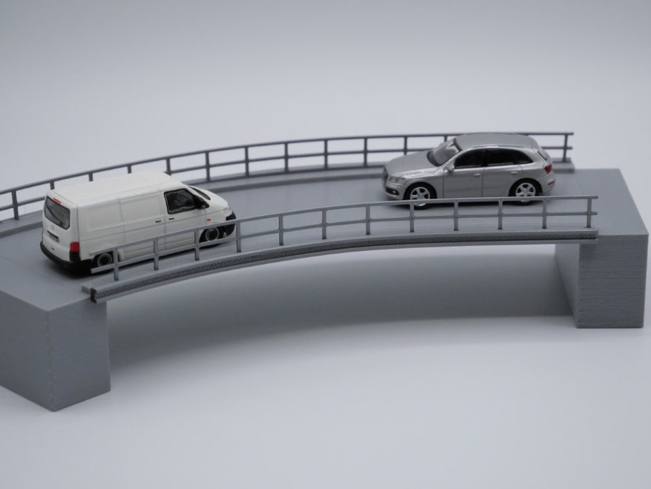 Brückengeländer - FLEXIBEL - Stahlträgeroptik - Spur H0 Maßstab 1:87 - Silber