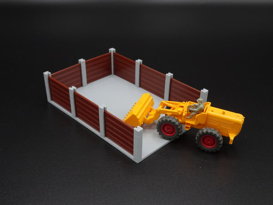 H0 Kohlebansen / Schüttgutlager (mittel) 100x69x25 mm