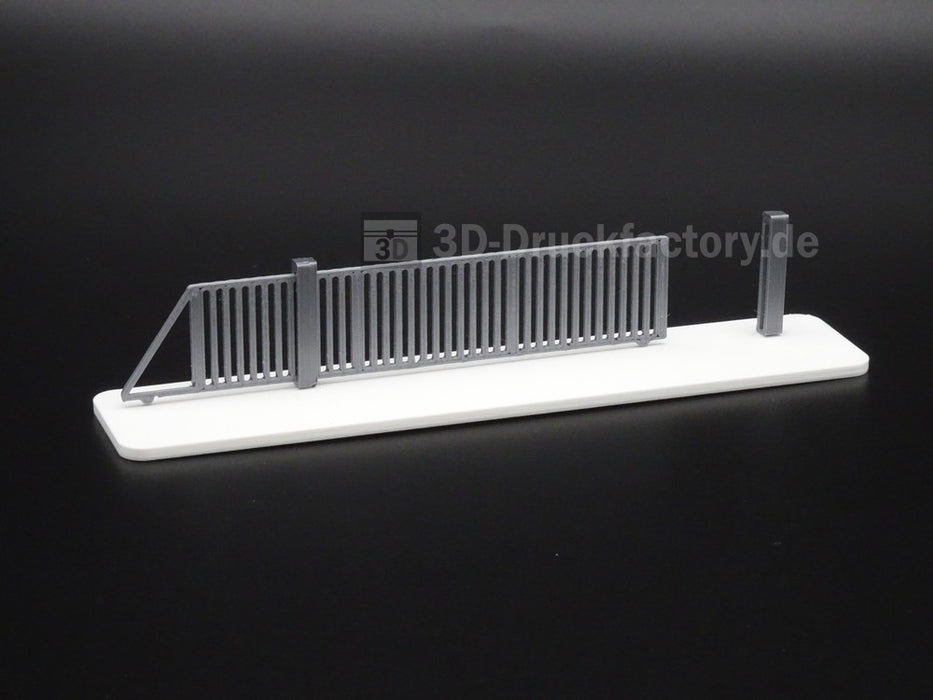 H0 Schiebetor - Silber - Durchfahrtsbreite ca. 75 mm - 2 Stück