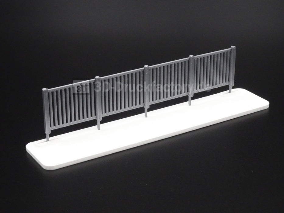 H0 Industriezaun, Fabrikzaun, Metallzaun (1) - Silber - Gesamtlänge 100 cm