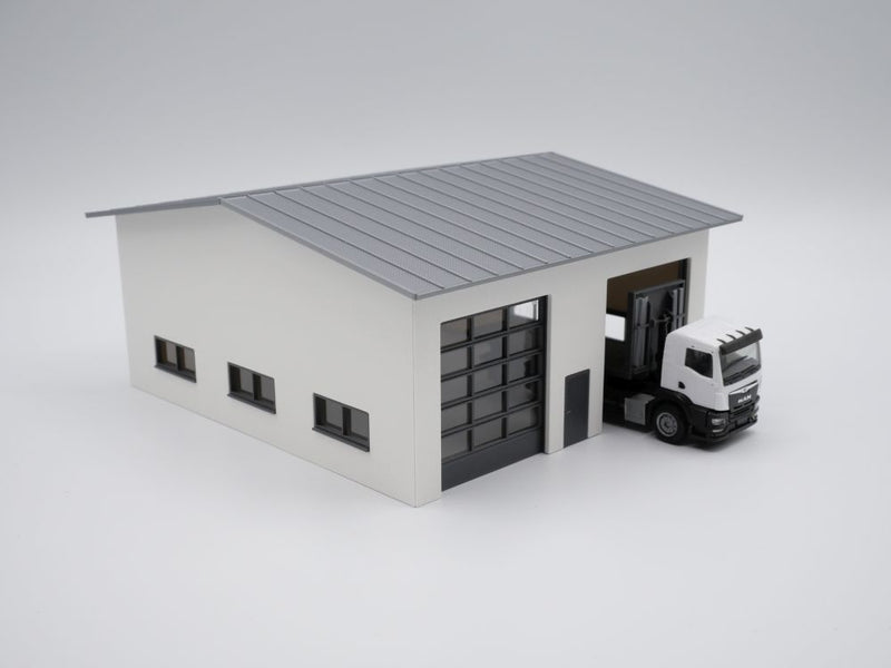 Fahrzeughalle 2ständig Satteldach – Maßstab 1:87 / H0