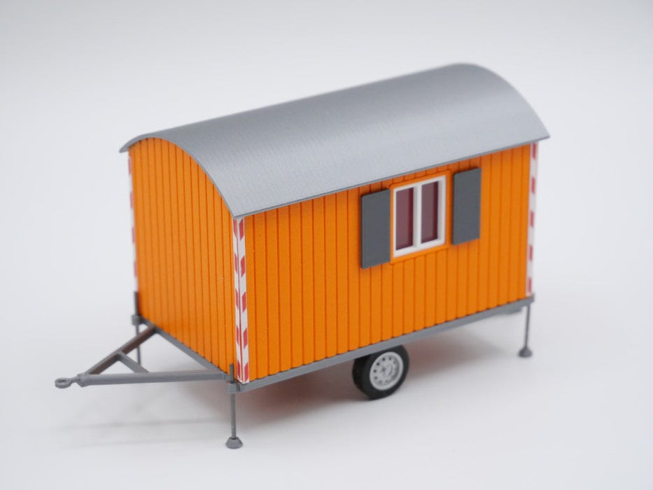 Bauwagen - Maßstab 1:50 - Farbe orange - Fertigmodell