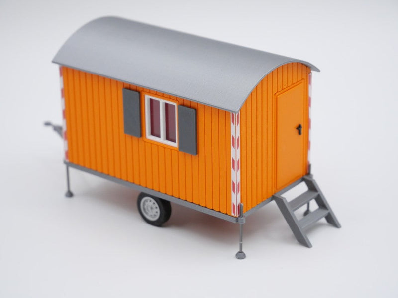 Bauwagen - Maßstab 1:50 - Farbe orange - Fertigmodell
