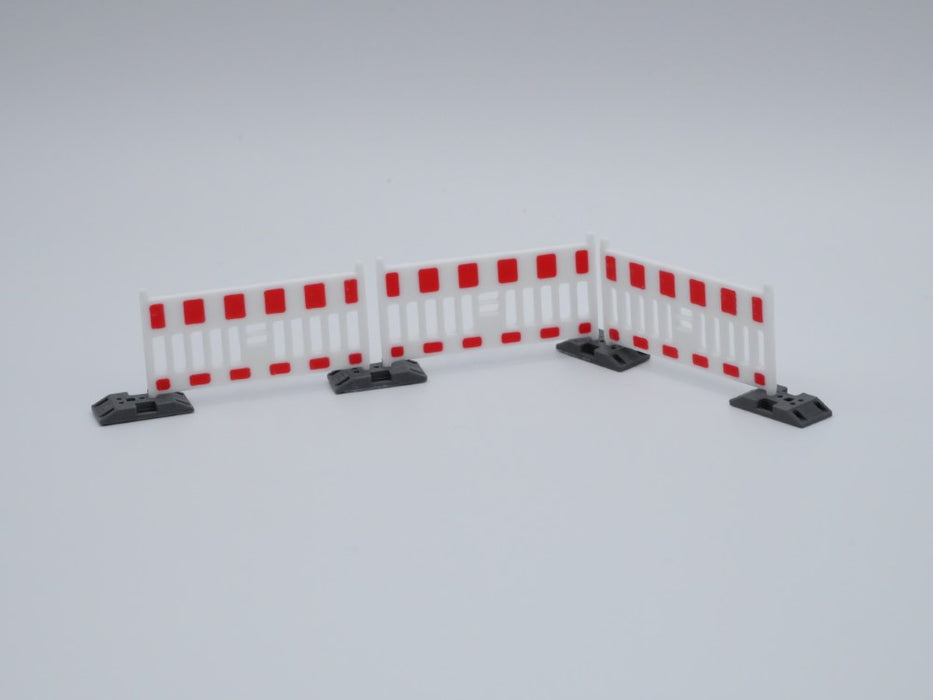 Absperrschranke weiß/rot - Maßstab 1:50 - 8 Stück inkl. Transportgestell