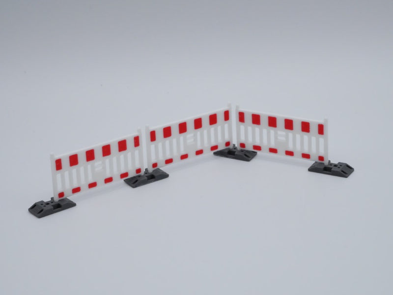 Absperrschranke weiß/rot - Maßstab 1:50 - 8 Stück inkl. Transportgestell