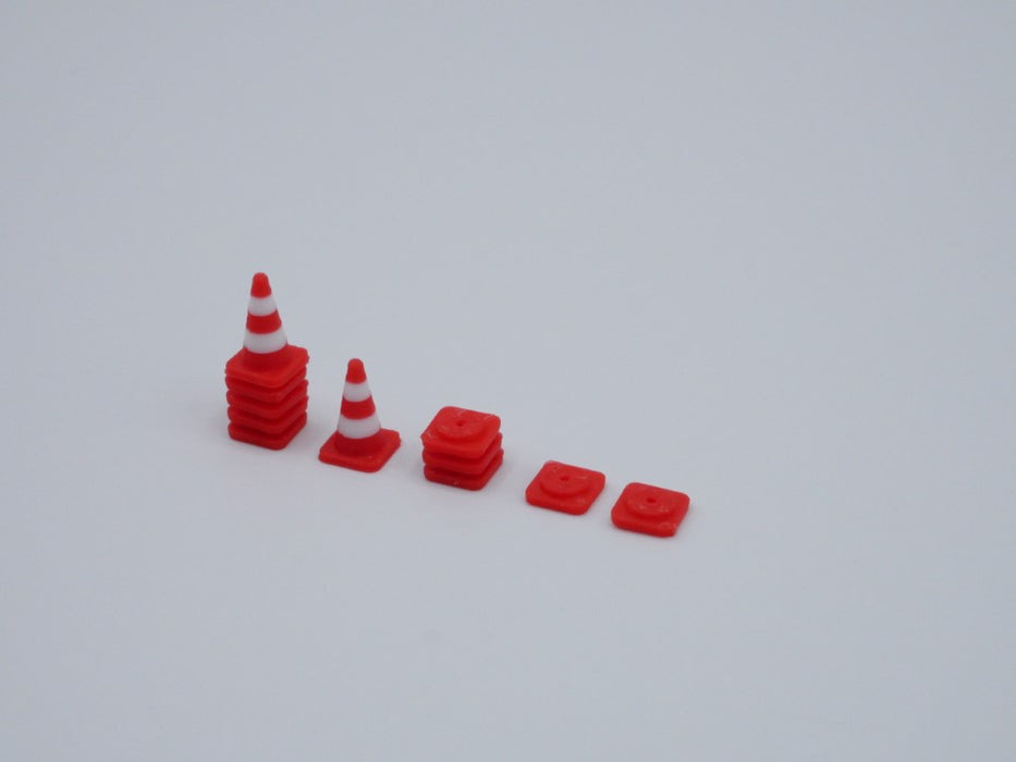 H0 Leitkegel / Pylon - rot/weiß - 20 Stück