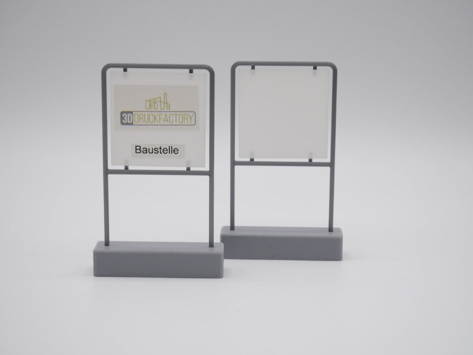 Bauschild/ Baustellenschild / Bautafel - Maßstab 1:50 - 2 Stück