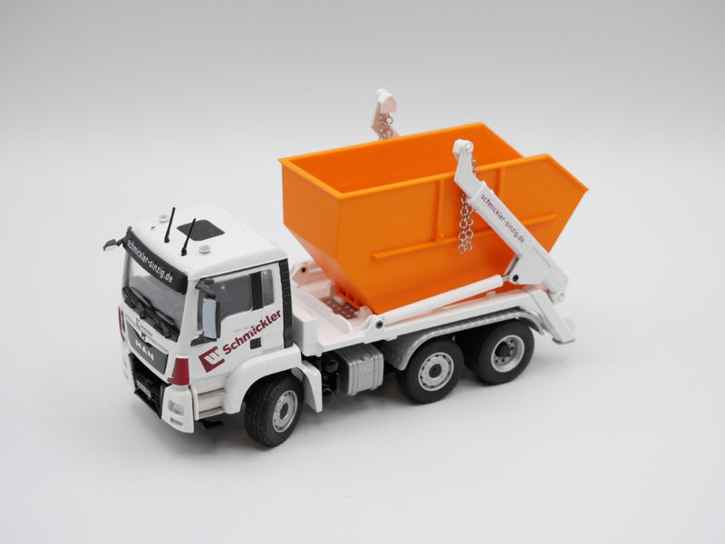 Absetzmulde / Absetzcontainer - 15m³ - stapelbar - Maßstab 1:50 - Orange