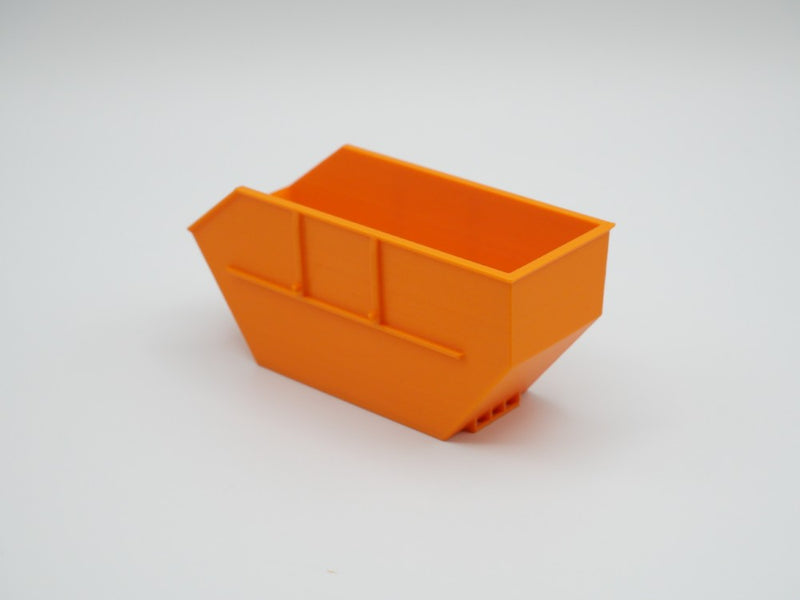 Absetzmulde / Absetzcontainer - 15m³ - stapelbar - Maßstab 1:50 - Orange