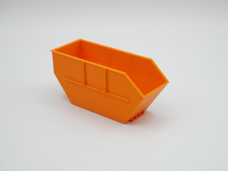 Absetzmulde / Absetzcontainer - 15m³ - stapelbar - Maßstab 1:50 - Orange