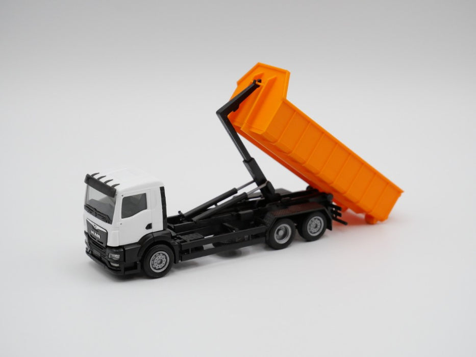 Abrollcontainer Abrollmulde - halbhoch Varinate 1 - Spur H0 - 75mm - Farbe: Orange