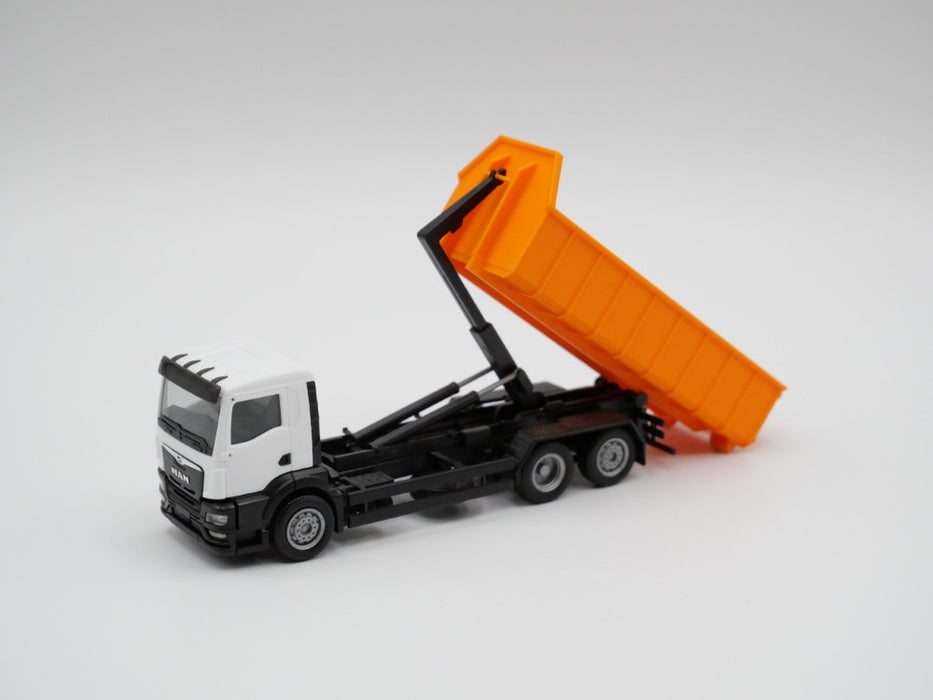 Abrollcontainer Abrollmulde - halbhoch Variante 2 - Spur H0 - 75mm - Farbe: Orange