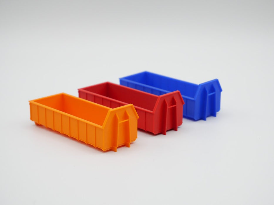 Abrollcontainer Abrollmulde - halbhoch Variante 1 - Spur H0 - 75mm