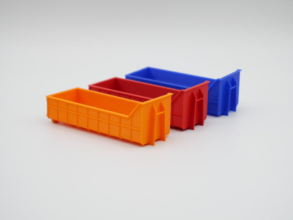 Abrollcontainer Abrollmulde - halbhoch Variante 2 - Spur H0 - 75mm
