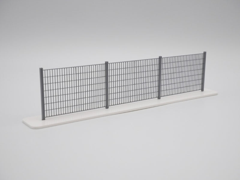 Stahlmattenzaun Industriezaun Fabrikzaun - Maßstab 1:50 - Silber