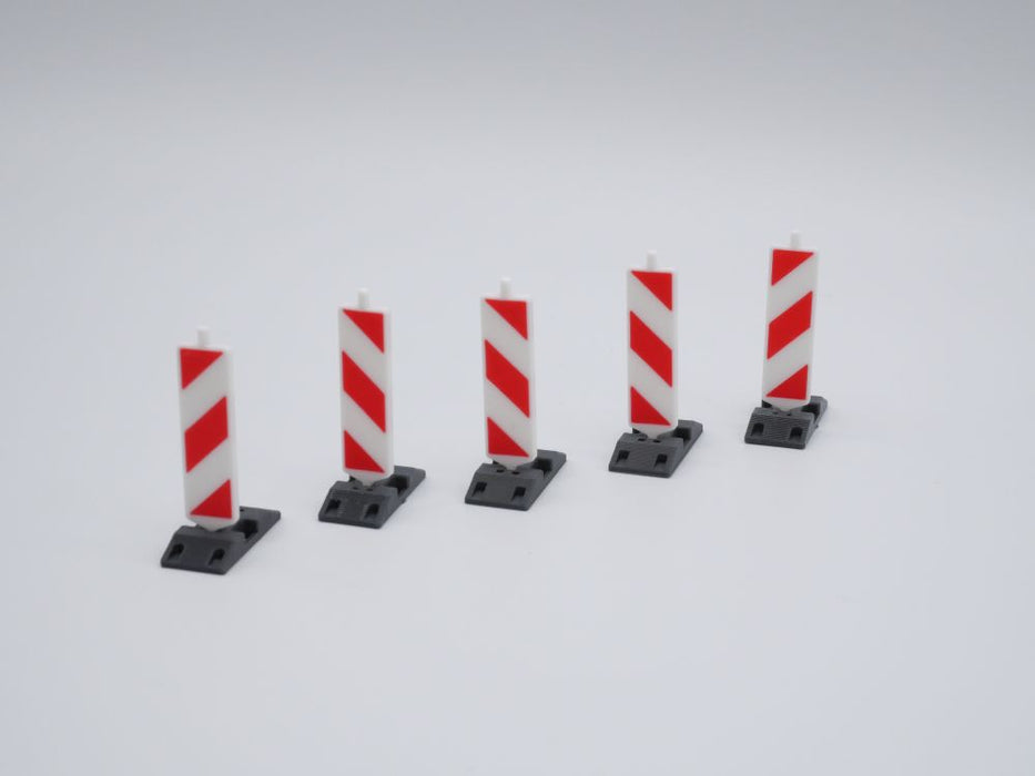 Warnbake - Maßstab 1:32 - Farbe rot/weiß 10 Stück