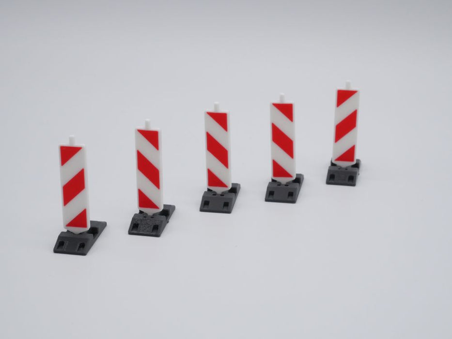Warnbake - Maßstab 1:32 - Farbe rot/weiß 10 Stück