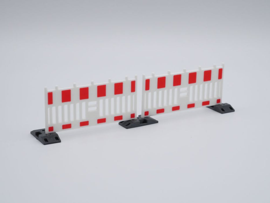 Absperrschranke weiß/rot - Maßstab 1:32 - 4 Stück