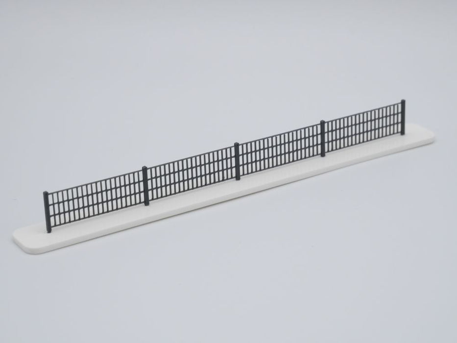 H0 Stabmattenzaun, Industriezaun, Metallzaun, Gartenzaun - Anthrazit - Höhe 12mm