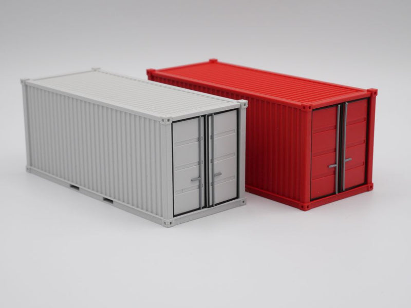 Materialcontainer / Lagercontainer / Seecontainer 20ft - Maßstab 1:50 - Farbe lichtgrau