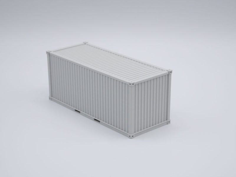 Materialcontainer / Lagercontainer / Seecontainer 20ft - Maßstab 1:50 - Farbe lichtgrau