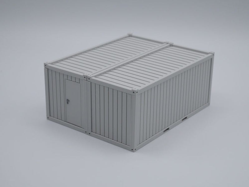 Doppel Bürocontainer - Baucontainer - Maßstab 1:50 - Farbe: lichtgrau