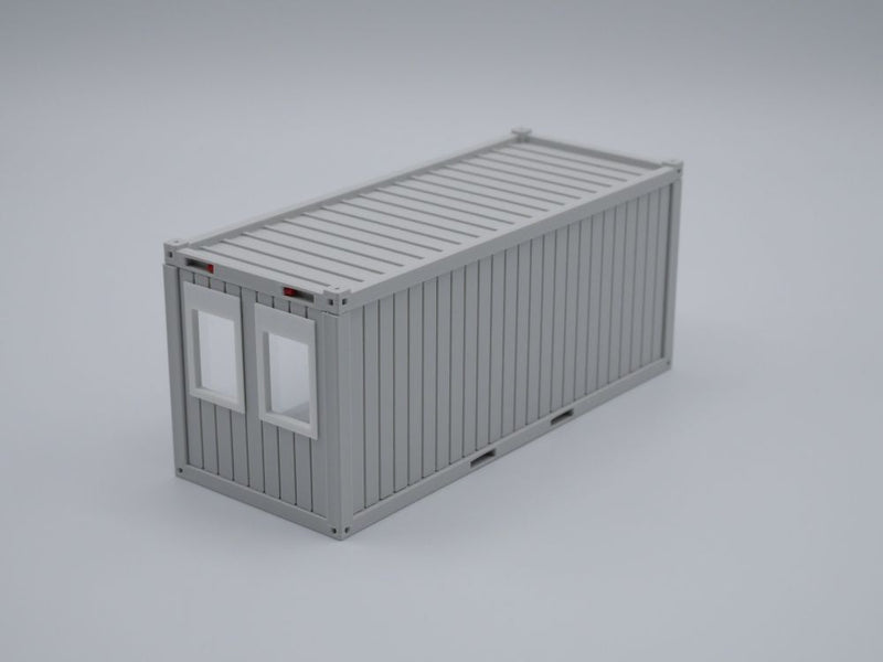 Bürocontainer Typ 3  - Baucontainer - Maßstab 1:50 - Farbe: lichtgrau