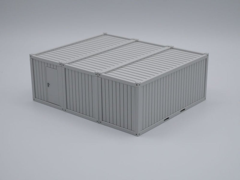 Bürocontainer Typ 3  - Baucontainer - Maßstab 1:50 - Farbe: lichtgrau