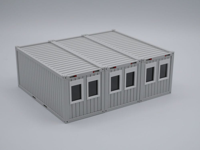 Bürocontainer Typ 3  - Baucontainer - Maßstab 1:50 - Farbe: lichtgrau