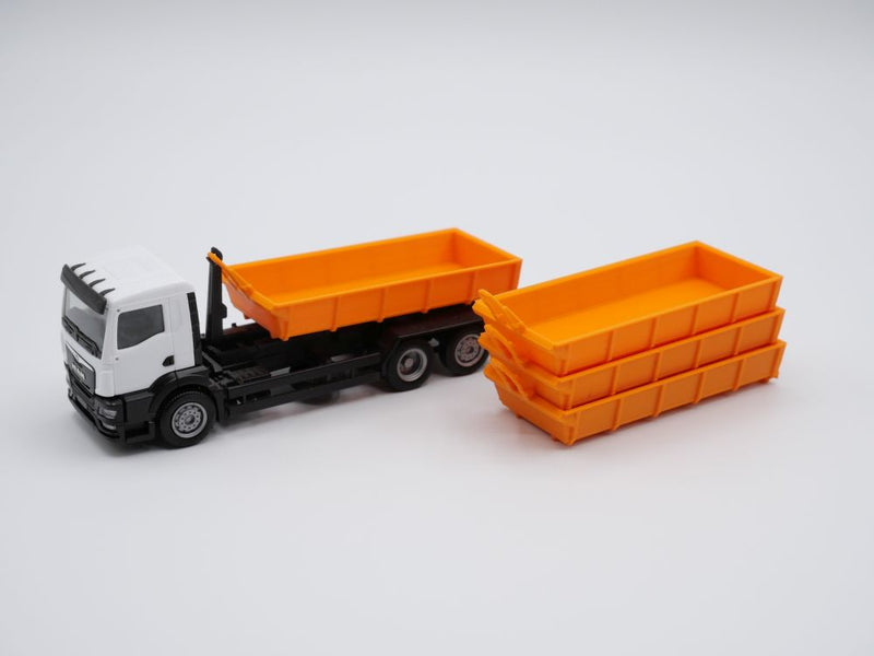 Abrollcontainer 7,2m³- ineinander stapelbar - Maßstab 1:87