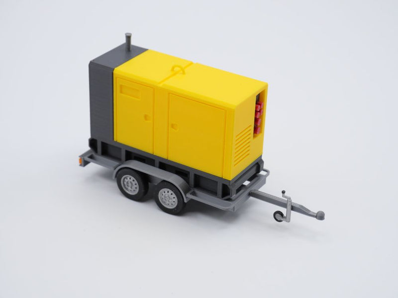 Stromerzeuger mit Anhänger - Stromaggregat - Stromgenerator - Maßstab 1:50