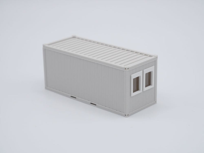 Bürocontainer Typ 1  - Baucontainer - Maßstab 1:87 - Farbe: lichtgrau