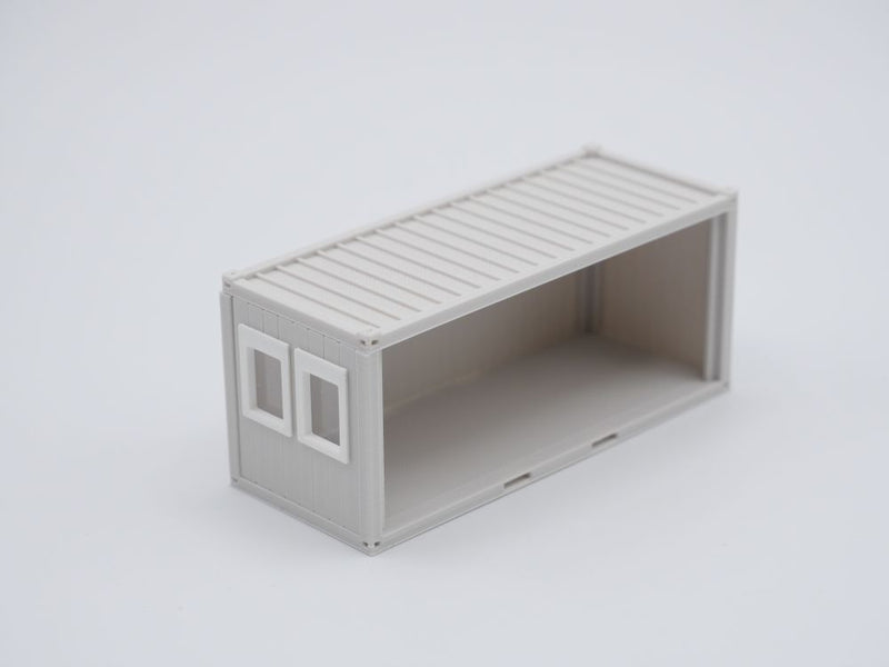 Bürocontainer Typ 4  - Baucontainer - Maßstab 1:87 - Farbe: lichtgrau