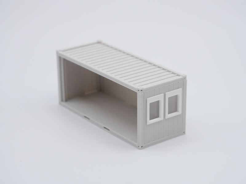 Bürocontainer Typ 3  - Baucontainer - Maßstab 1:87 - Farbe: lichtgrau