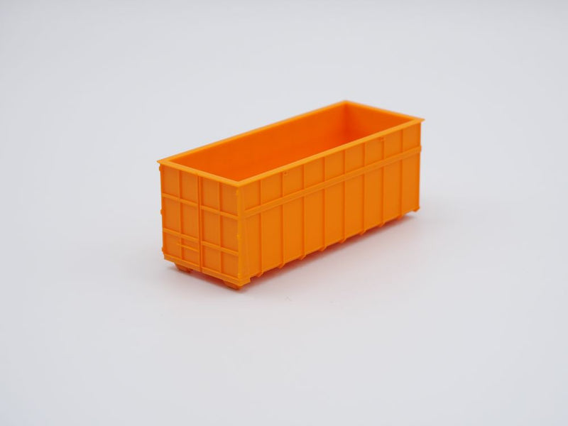 Abrollcontainer "verstärkte" Variante - Spur H0 - 75mm - Farbe: Orange