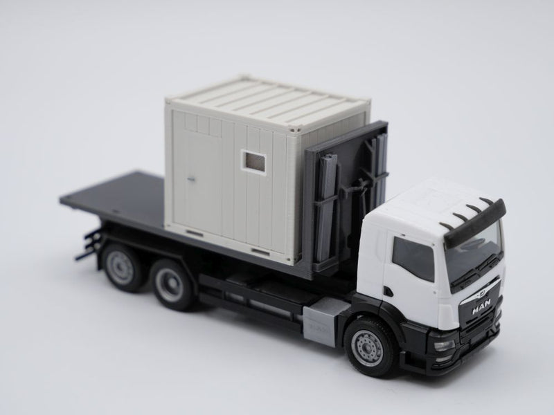 Sanitärcontainer 10ft - Maßstab 1:87 - Farbe: lichtgrau