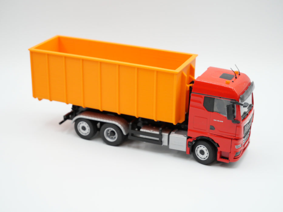 Abrollcontainer - 40m³ - Maßstab 1:50 - Farbe: Orange