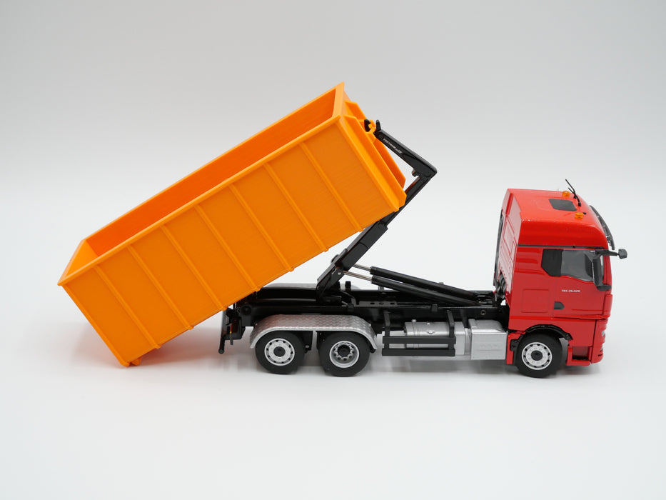 Abrollcontainer - 40m³ - Maßstab 1:50 - Farbe: Orange