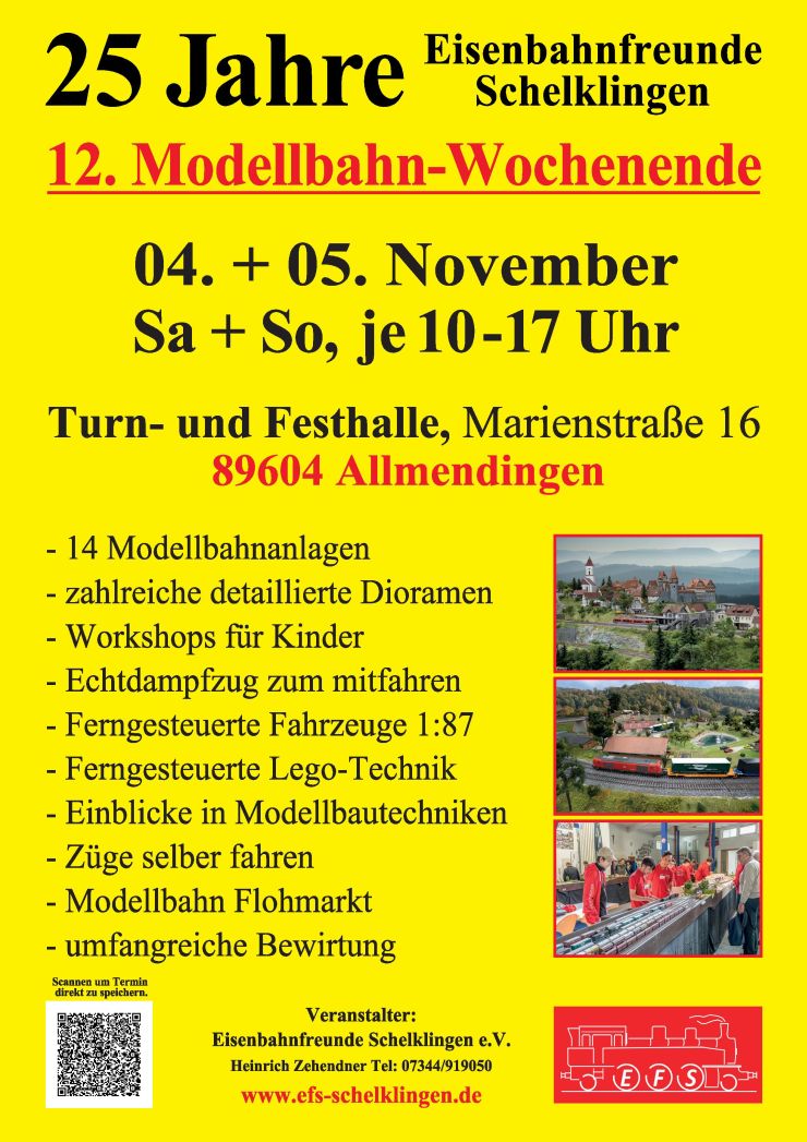 12. Modellbahn-Wochenende Eisenbahnfreunde Schelklingen