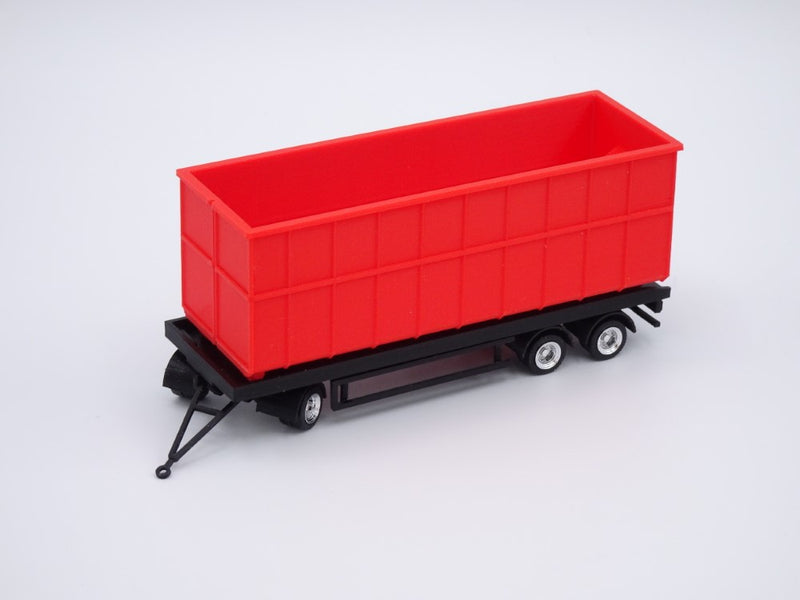 Abrollcontainer Abrollmulde - Spur H0 - lange Version (85mm) 40m³ - Farbe: Rot - Bausatz