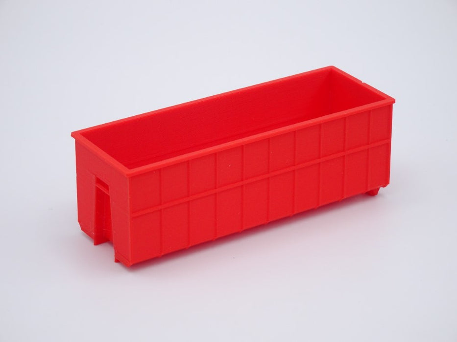 Abrollcontainer Abrollmulde - Spur H0 - lange Version (85mm) 40m³ - Farbe: Rot - Bausatz