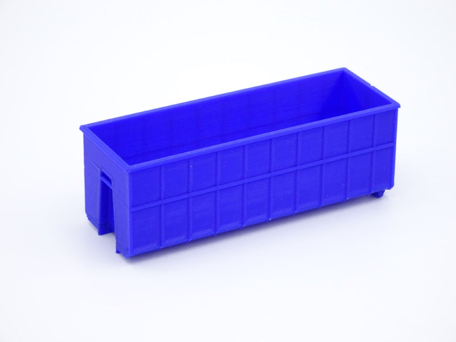 Abrollcontainer Abrollmulde - Spur H0 - lange Version (85mm) 40m³ - Farbe: Blau - Bausatz