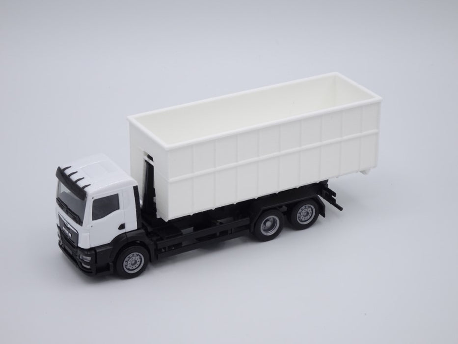 Abrollcontainer Abrollmulde - Spur H0 - lange Version (85mm) 40m³ - Farbe: Weiß - Bausatz